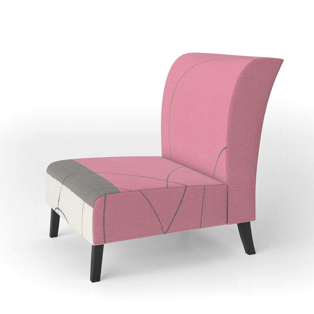 Geometric Neapolitan II Shabby Chic Accent Chair
