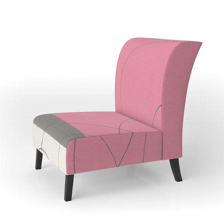 Geometric Neapolitan II Shabby Chic Accent Chair