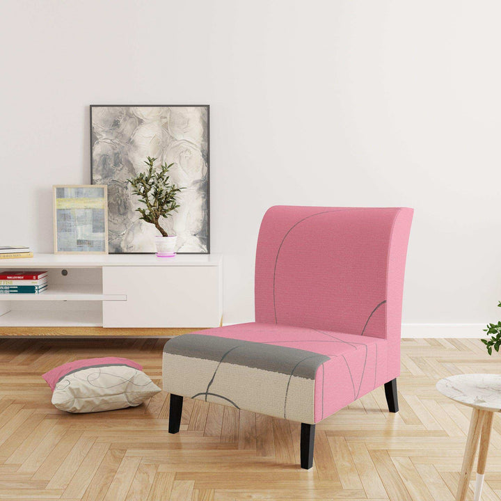 Geometric Neapolitan II Shabby Chic Accent Chair