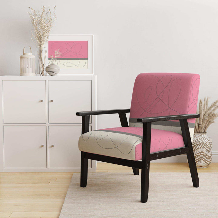 Geometric Neapolitan II Shabby Chic Accent Chair