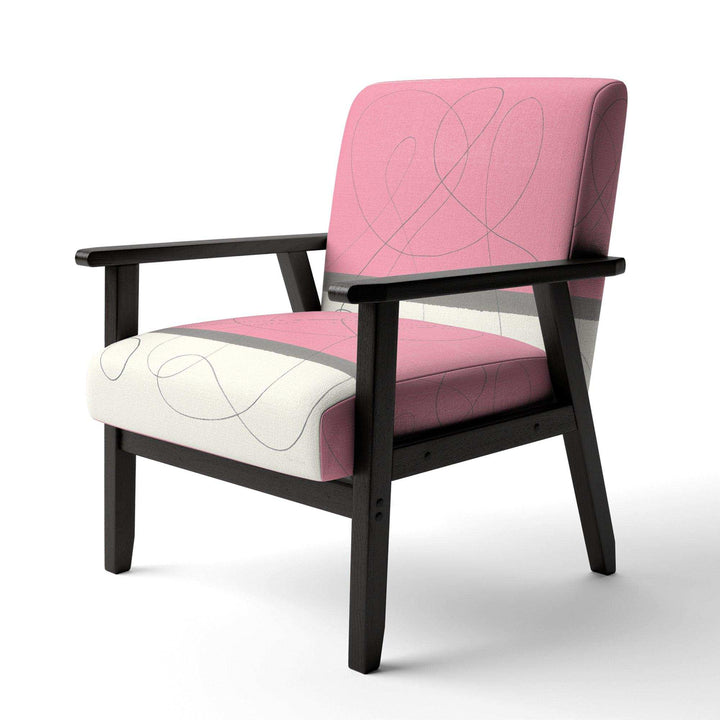 Geometric Neapolitan II Shabby Chic Accent Chair
