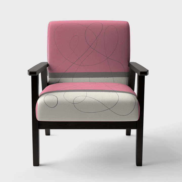 Geometric Neapolitan II Shabby Chic Accent Chair