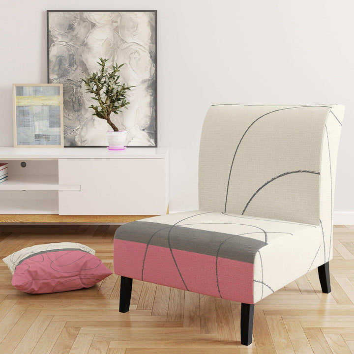 GeometricNeapolitan I Shabby Chic Accent Chair