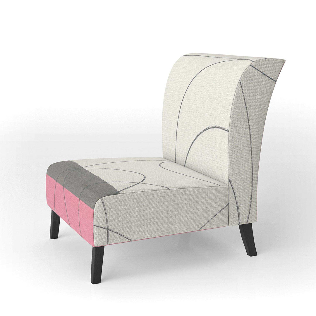 GeometricNeapolitan I Shabby Chic Accent Chair