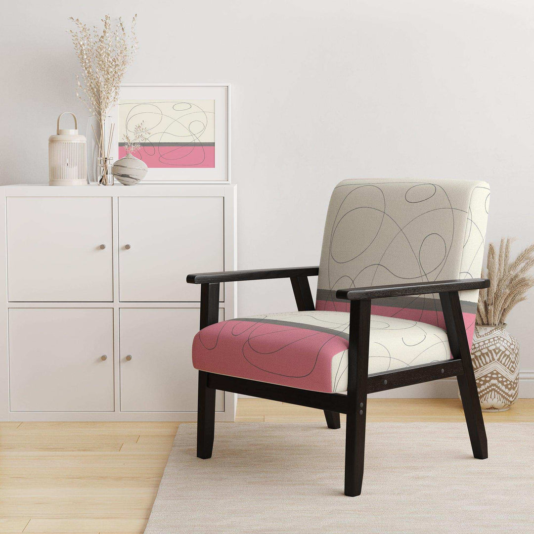 GeometricNeapolitan I Shabby Chic Accent Chair