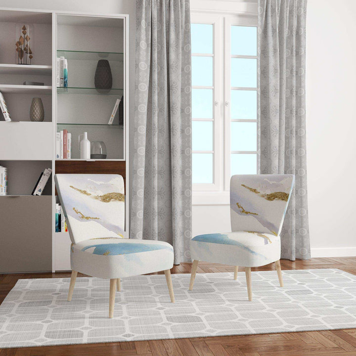 Abstract Drift v2 Glam Accent Chair Side Chair