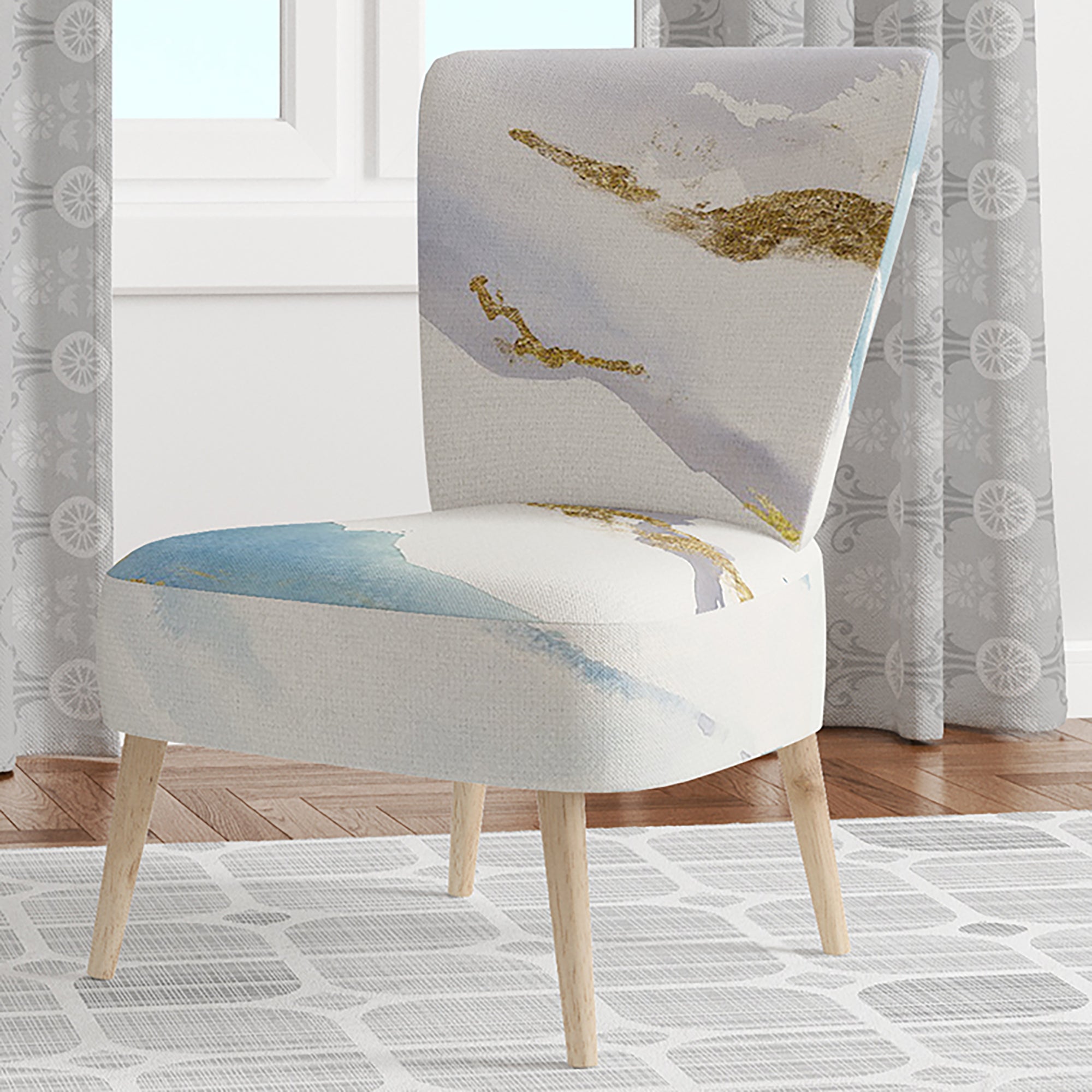 Abstract Drift v2 Glam Accent Chair Side Chair