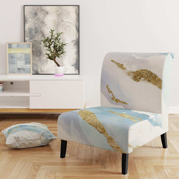 Abstract Drift v2 Glam Accent Chair Slipper Chair