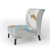 Abstract Drift v2 Glam Accent Chair Slipper Chair