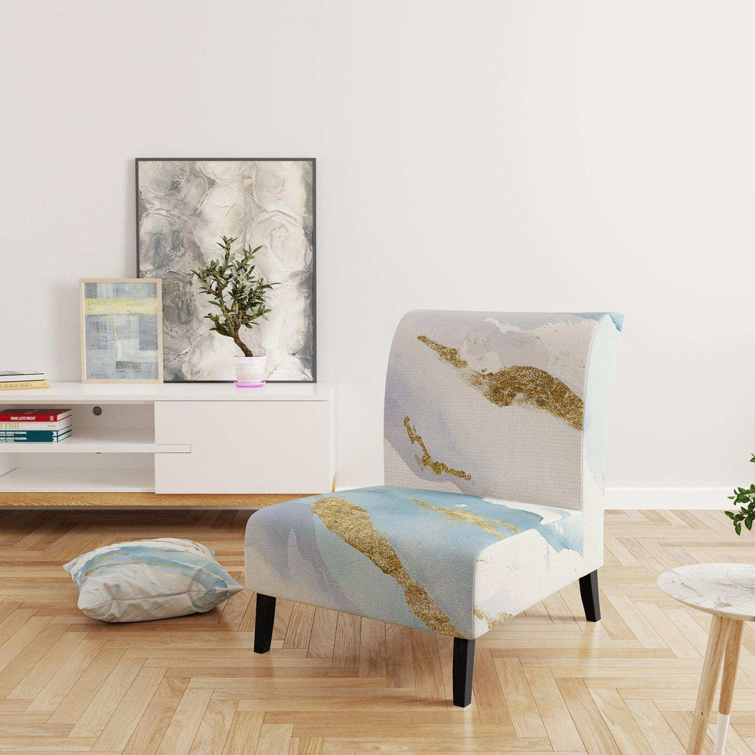 Abstract Drift v2 Glam Accent Chair Slipper Chair