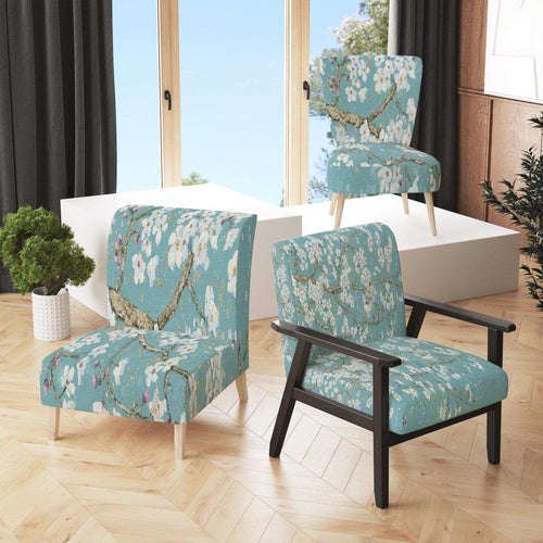 Blue April Tree - Traditional Accent Chair