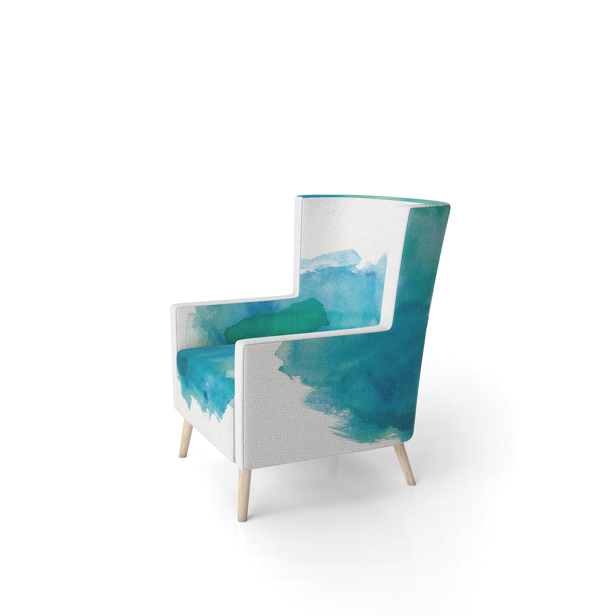 Sea Glass Traditional Accent Chair