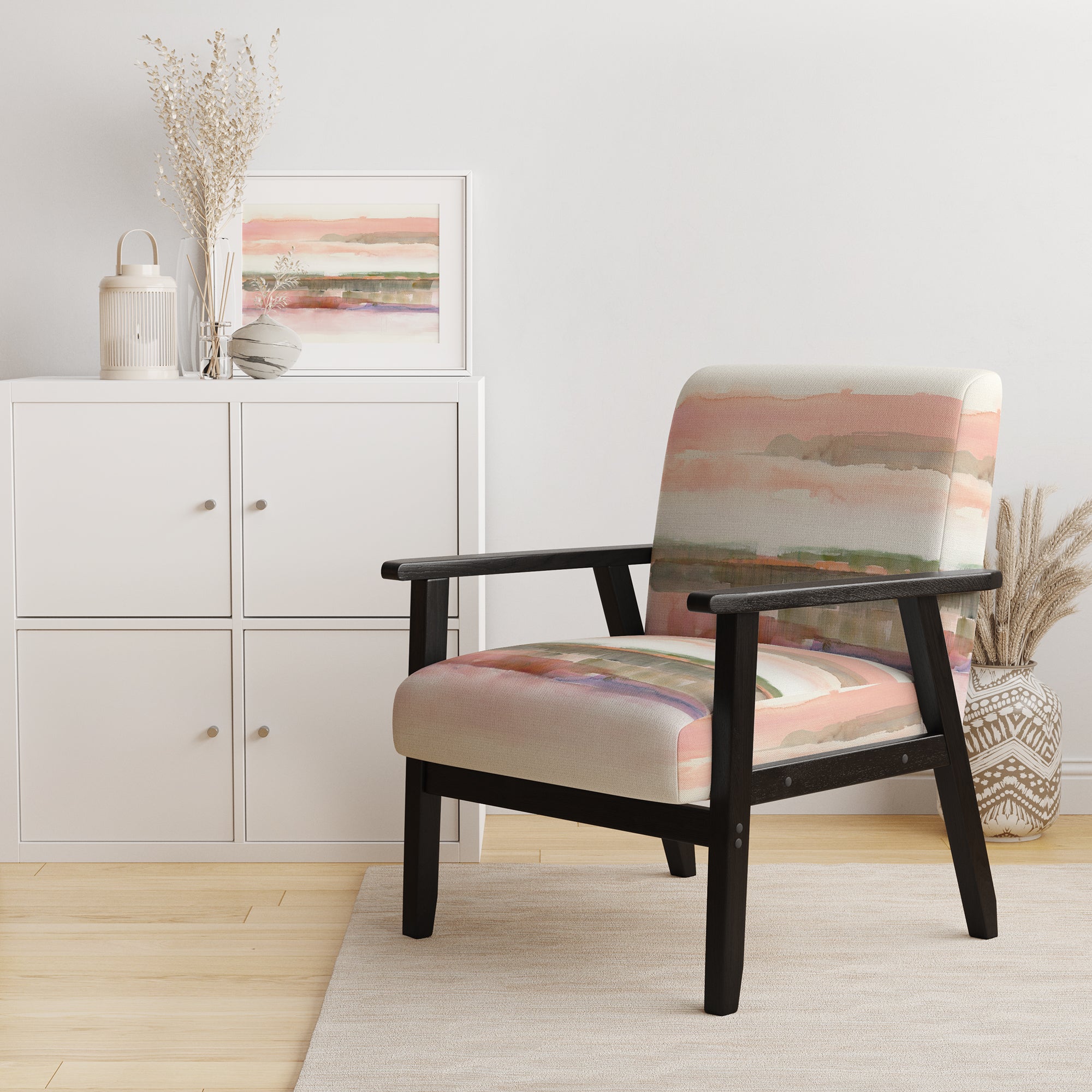 Influence of Line and Color Tranditional Accent Chair