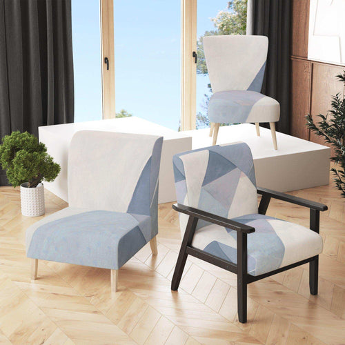 Purple Geometric Bridge II - Modern Accent Chair