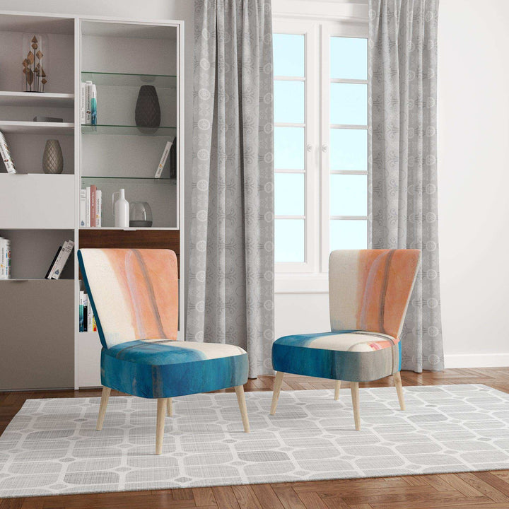 Modern Simply Blue Mid-Century Accent Chair