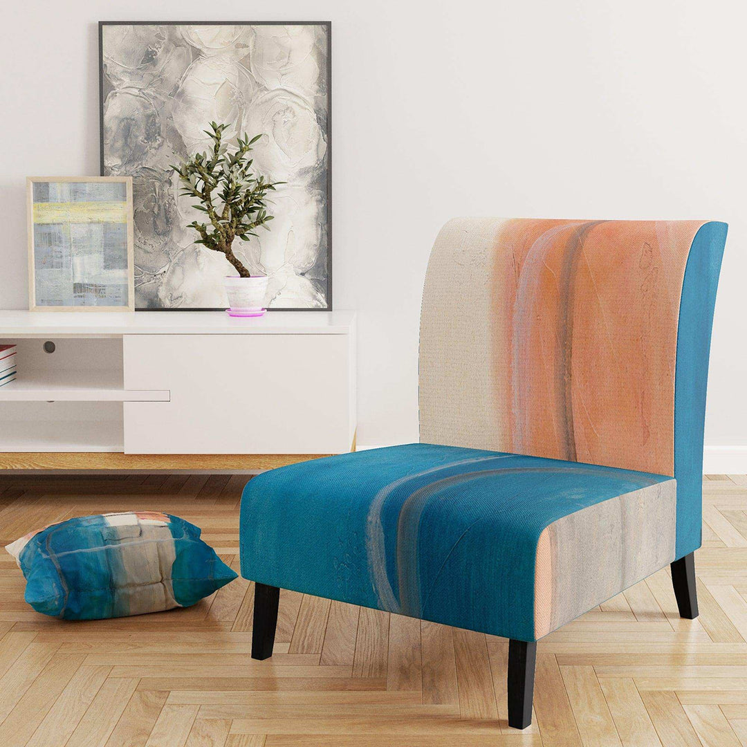 Modern Simply Blue Mid-Century Accent Chair