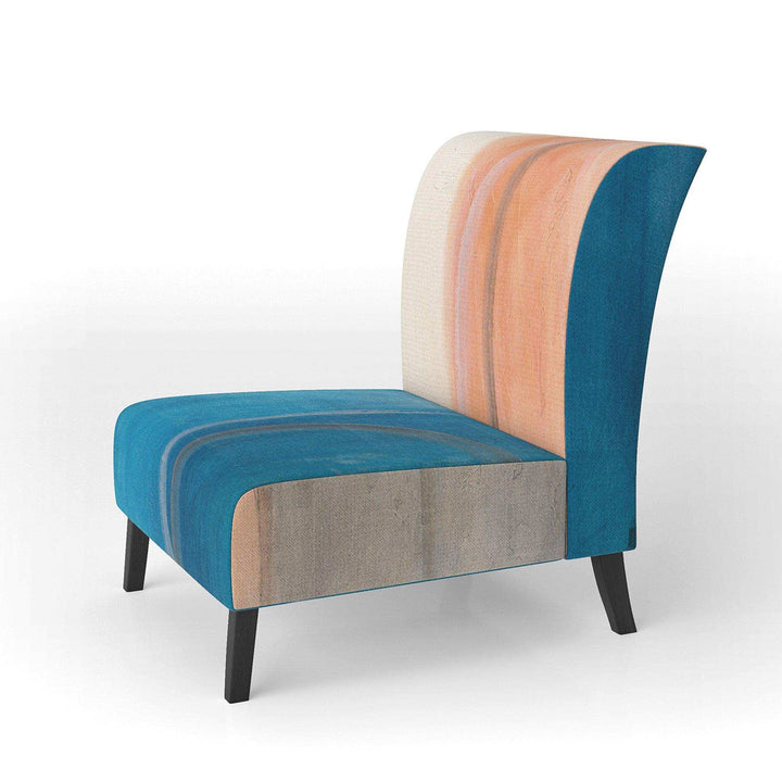 Modern Simply Blue Mid-Century Accent Chair