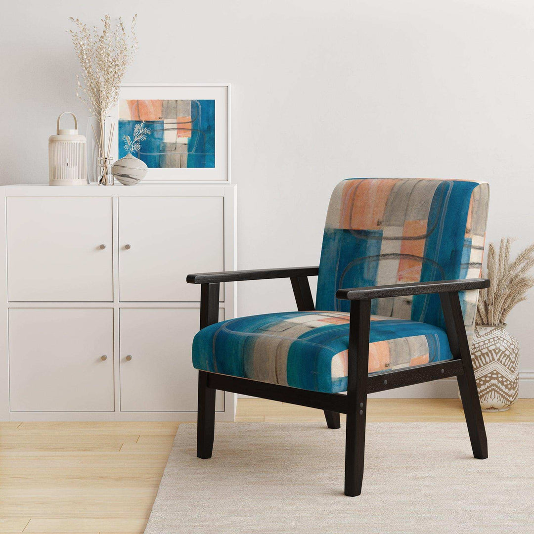 Modern Simply Blue Mid-Century Accent Chair