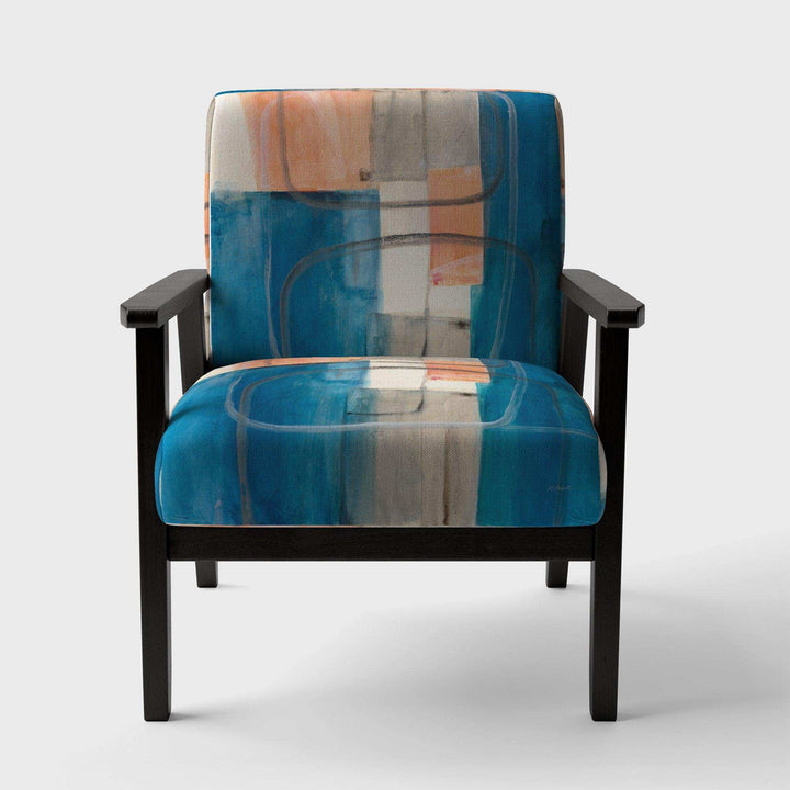 Modern Simply Blue Mid-Century Accent Chair