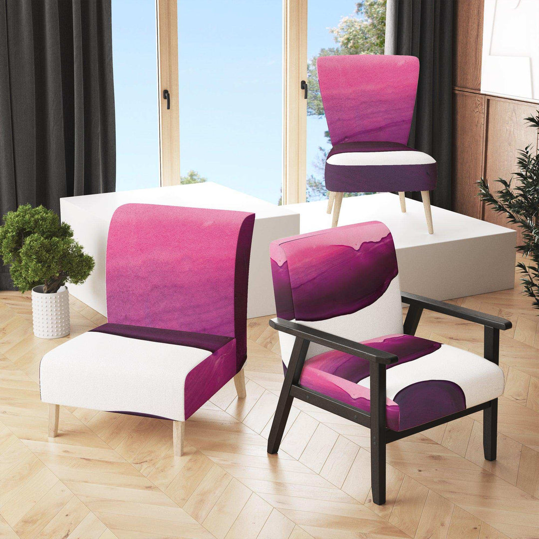 Paint of Magenta Stone Shabby Chic Accent Chair