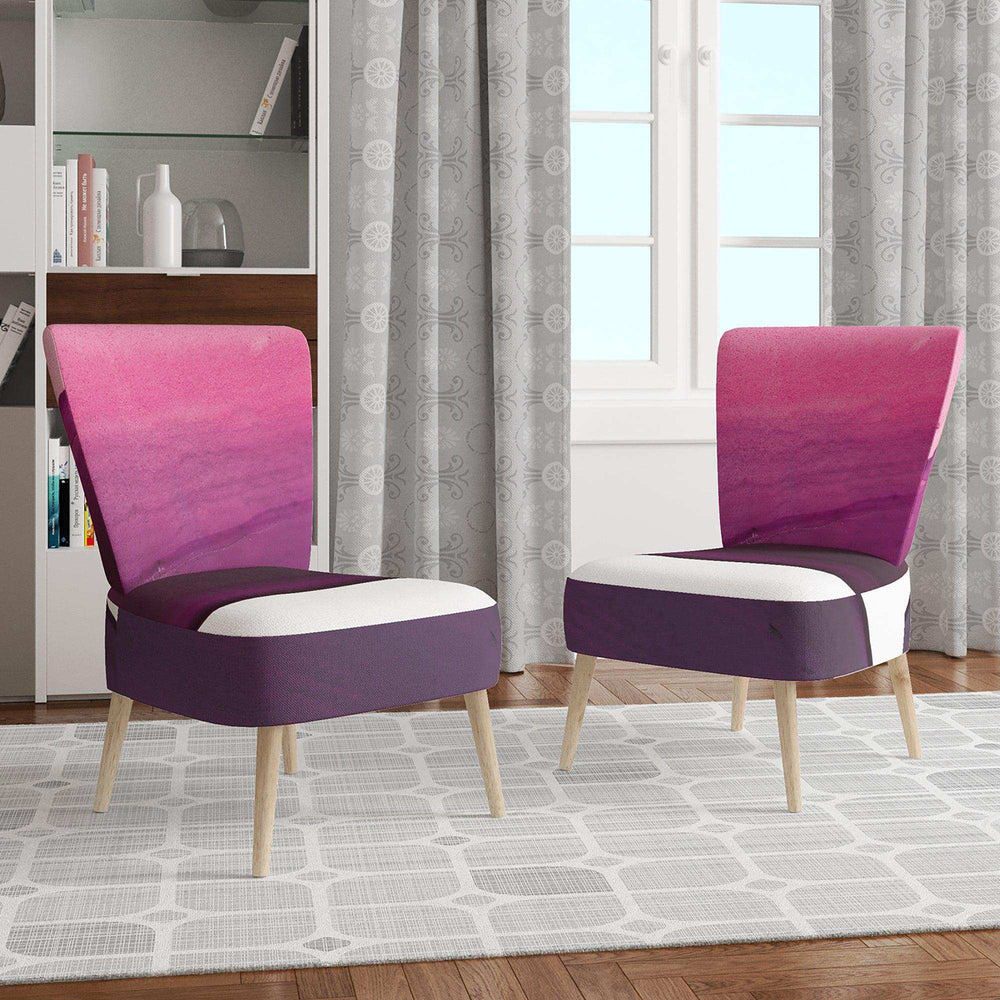 Paint of Magenta Stone Shabby Chic Accent Chair
