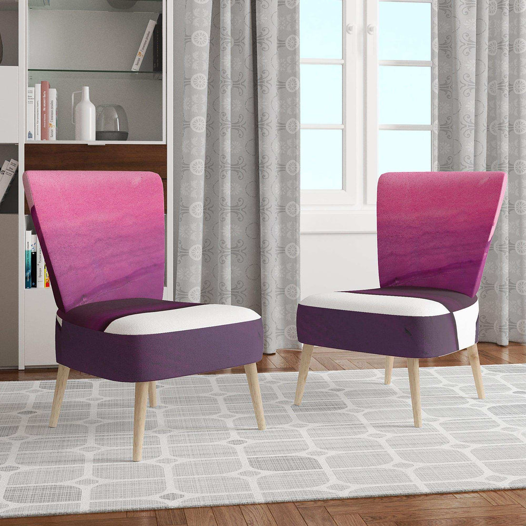 Paint of Magenta Stone Shabby Chic Accent Chair