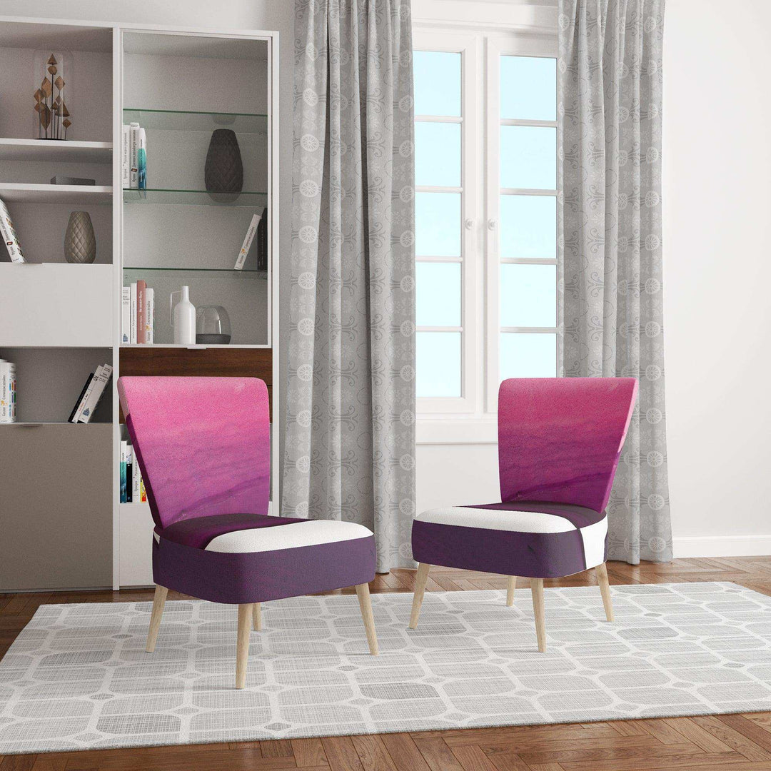 Paint of Magenta Stone Shabby Chic Accent Chair