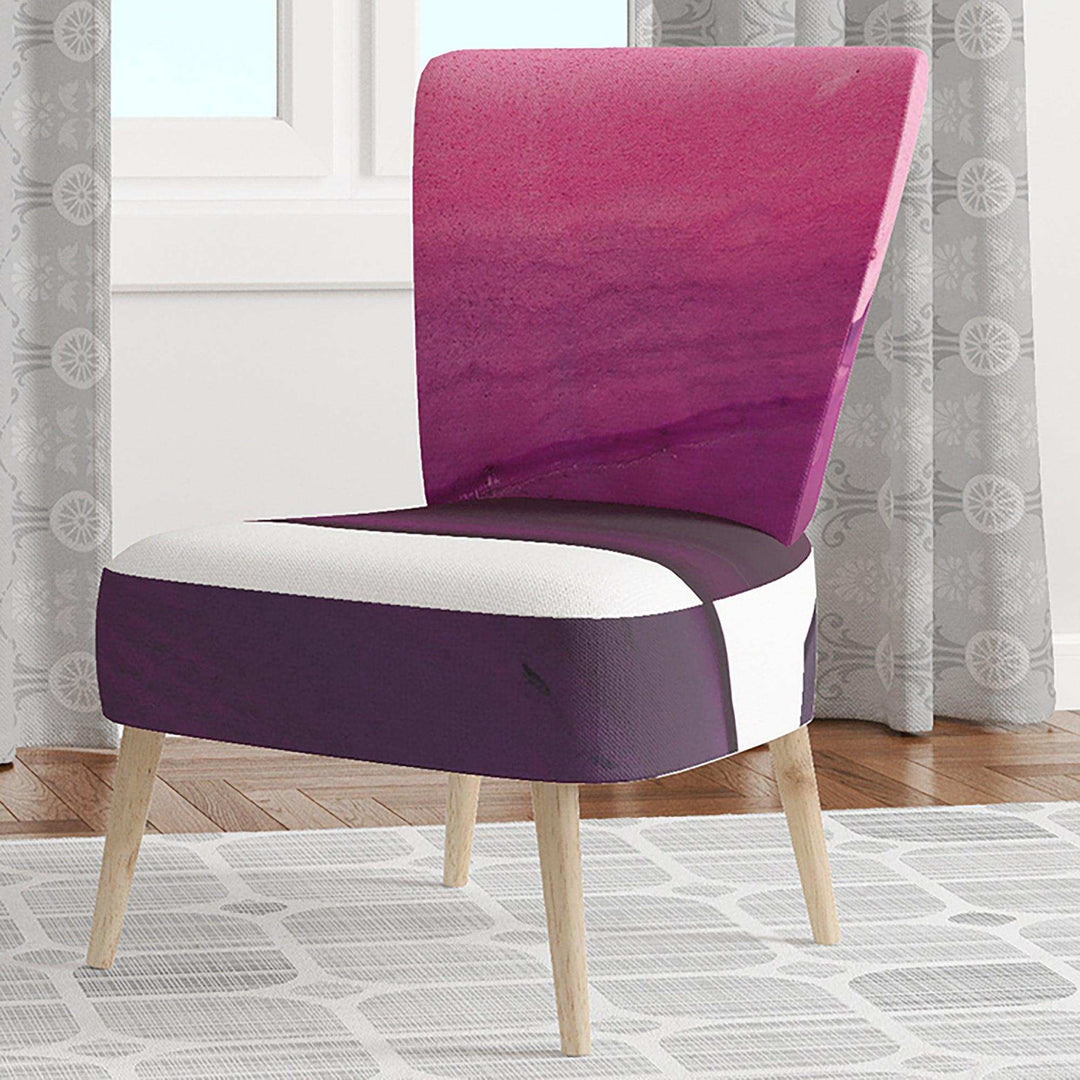 Paint of Magenta Stone Shabby Chic Accent Chair