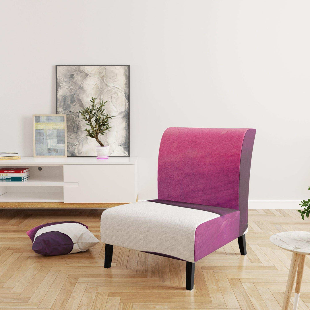 Paint of Magenta Stone Shabby Chic Accent Chair