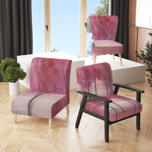 Pink Forest - Farmhouse Accent Chair