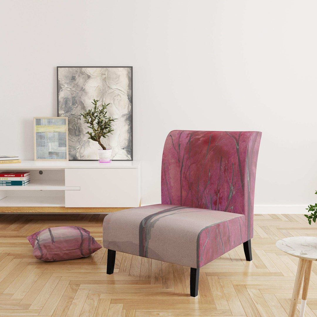 Pink Forest Tranditional Accent Chair