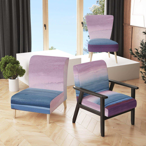 Purple Rock landscape III - Farmhouse Accent Chair