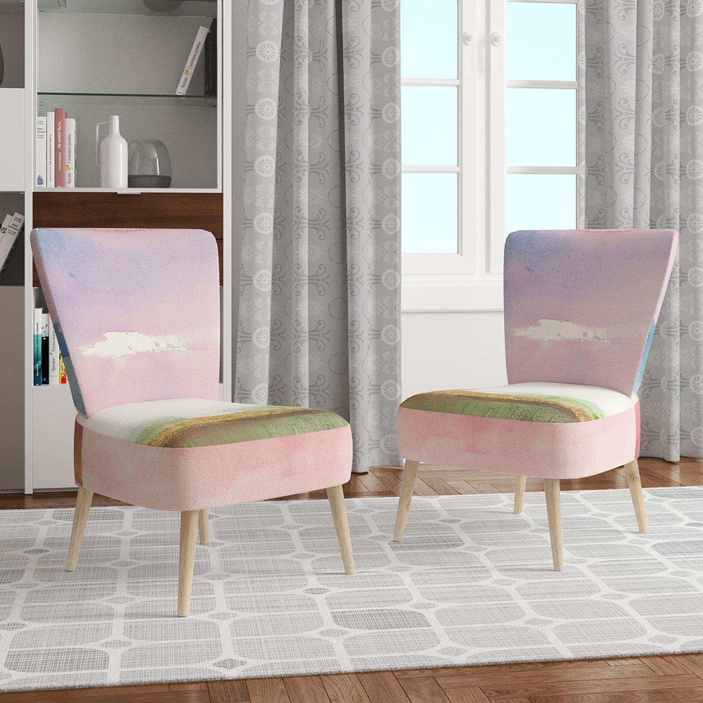 Influence of Line and Color Gold Bright Shabby Chic Accent Chair