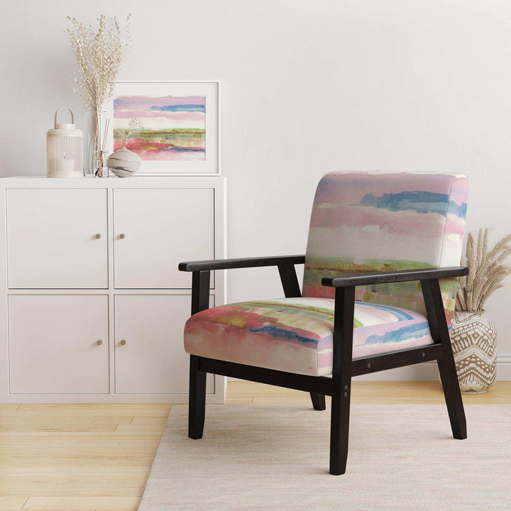 Influence of Line and Color Gold Bright Shabby Chic Accent Chair