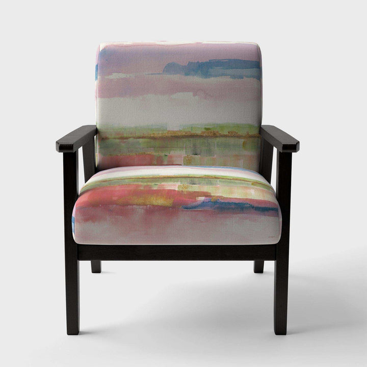 Influence of Line and Color Gold Bright Shabby Chic Accent Chair