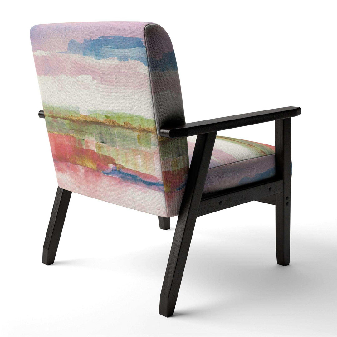 Influence of Line and Color Gold Bright Shabby Chic Accent Chair