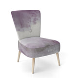 Midnight at the Lake III Amethyst and Grey Shabby Chic Accent Chair
