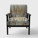 Silver and Yellow Birch Forest Cottage Accent Chair