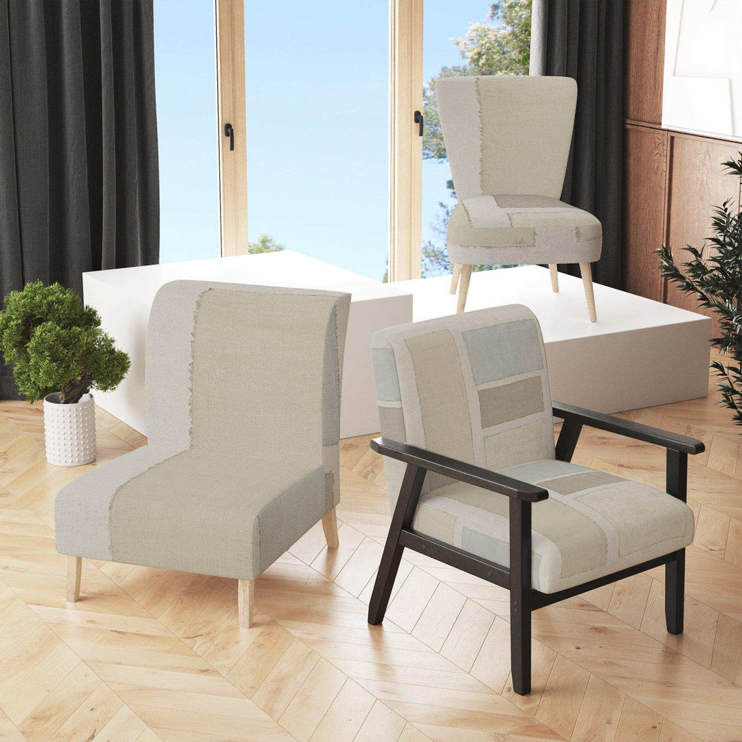 Painted Weaving III FB Modern Accent Chair