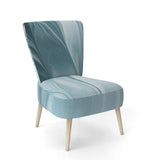 Blue Modern Water III Glam Accent Chair