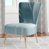 Blue Modern Water III Glam Accent Chair