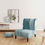 Blue Modern Water III Glam Accent Chair