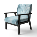 Blue Modern Water III Glam Accent Chair