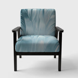 Blue Modern Water III Glam Accent Chair