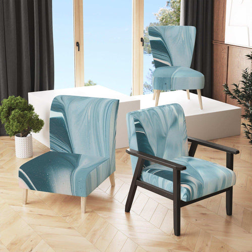 Blue Modern Water I - Modern Accent Chair