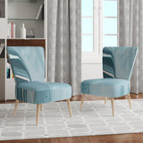 Blue Modern Water I Modern Accent Chair