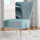 Blue Modern Water I Modern Accent Chair