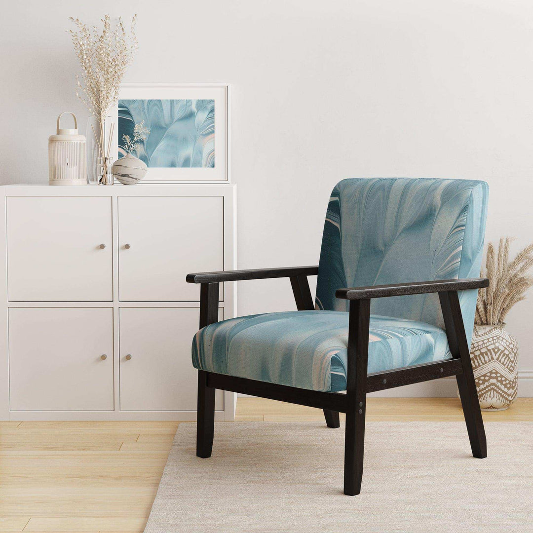 Blue Modern Water I Modern Accent Chair