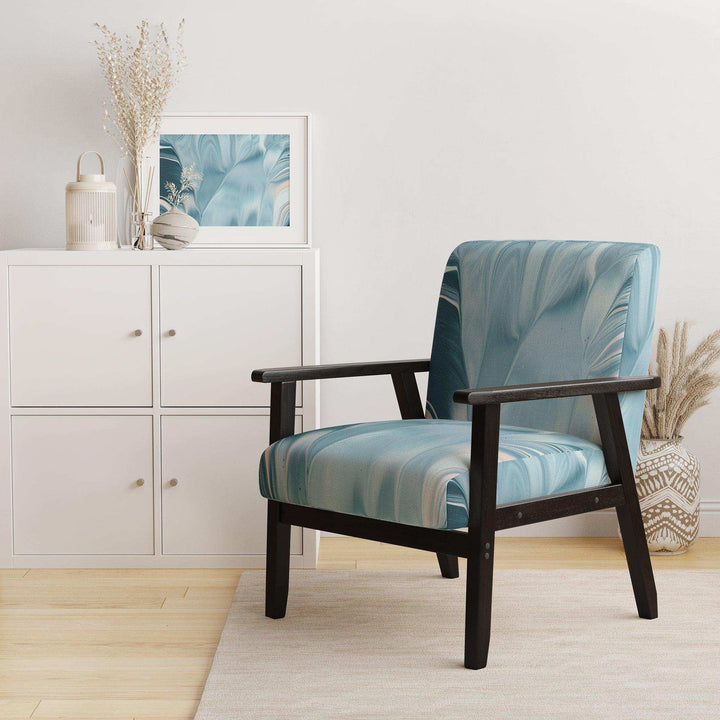 Blue Modern Water I Modern Accent Chair