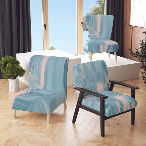 Abstract Water I - Nautical & Coastal Accent Chair